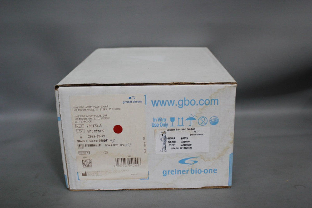 45 NEW GREINER BARCODED STERILE 1536 WELL ASSAY PLATE 789173-A EXP 2022