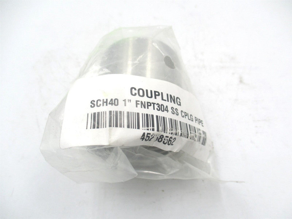 (K411-16) 1" FNPT x FNPT Threaded 304 Stainless Steel 150 psi Pipe Coupling 