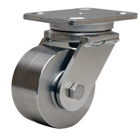 Hamilton S-Whs-4Sb Plate Caster,Swivel,Ss,4 In.,850 Lb.,Blu