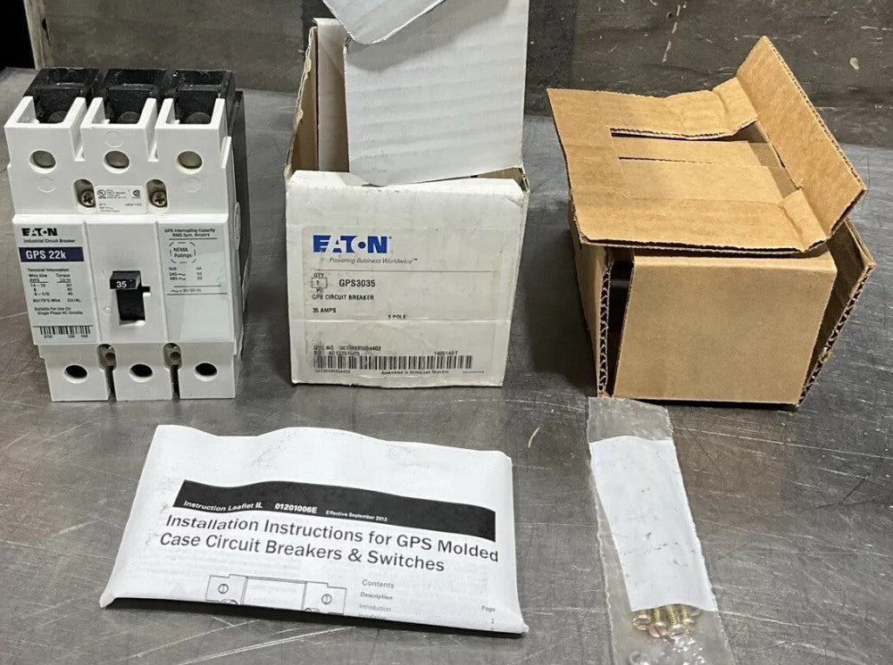 EATON CUTLER HAMMER GPS3035 3 Pole 35 AMP Type GPS Circuit Breaker Nos Surplus