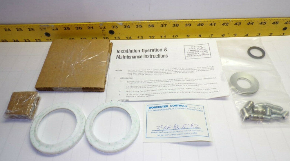 NEW WORCESTER CONTROLS 3" BALL VALVE REPAIR KIT FLANGED WAFER 1 PIECE  AFRK51RZ