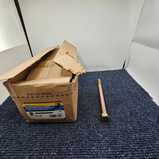 (10 PIECES) Hillman 661894 1/2-in-13 X 6-in Yellow Zinc Standard (SAE) Hex Bolts