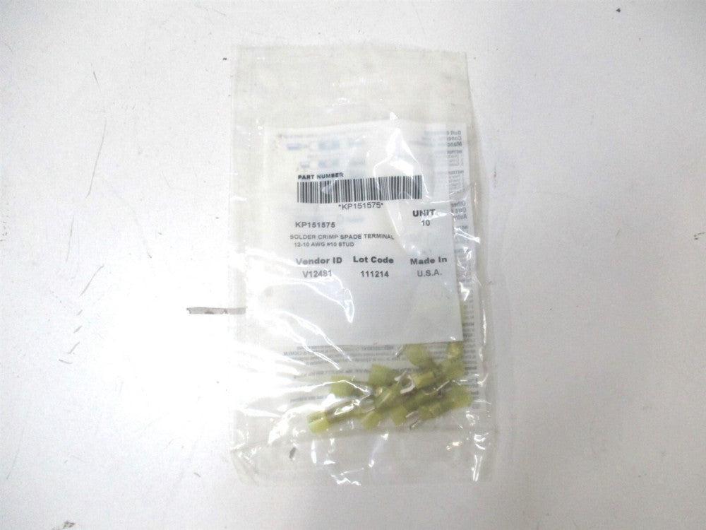 (MSC-KP151575-LF) 600 V Copper Heat Shrink; Polyolefin Fork Terminals - 10 Pack