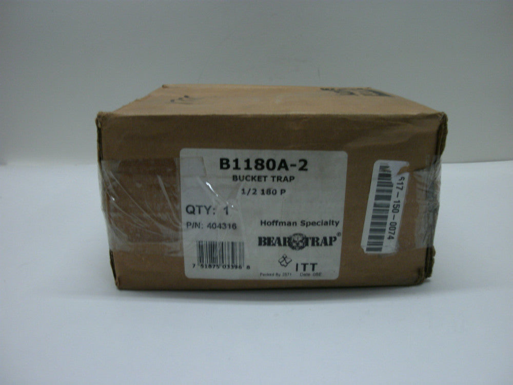 HOFFMAN SPECIALTY 404316 B1180A-2 1/2" INVERTED BUCKET TRAP 180 PSI NEW IN BOX