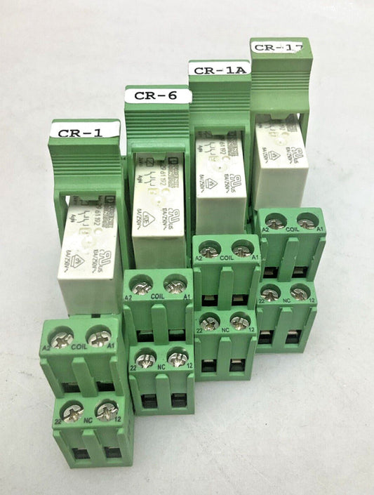 4 Pack Phoenix Contact Relay Base 2833518 With 2961192 Contact Block Used