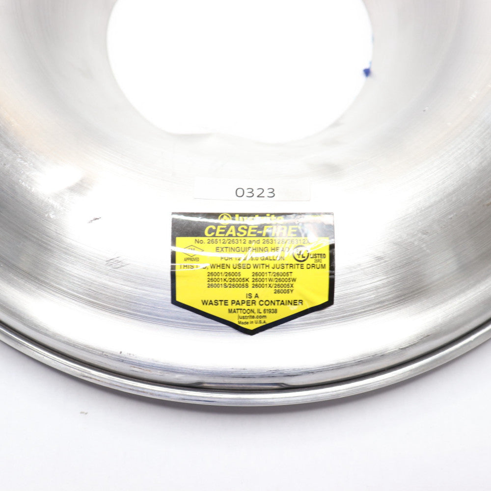 Justrite Ash & Butt Receptacle Head w/ Grill Guard 12-1/8" Dia RM08373