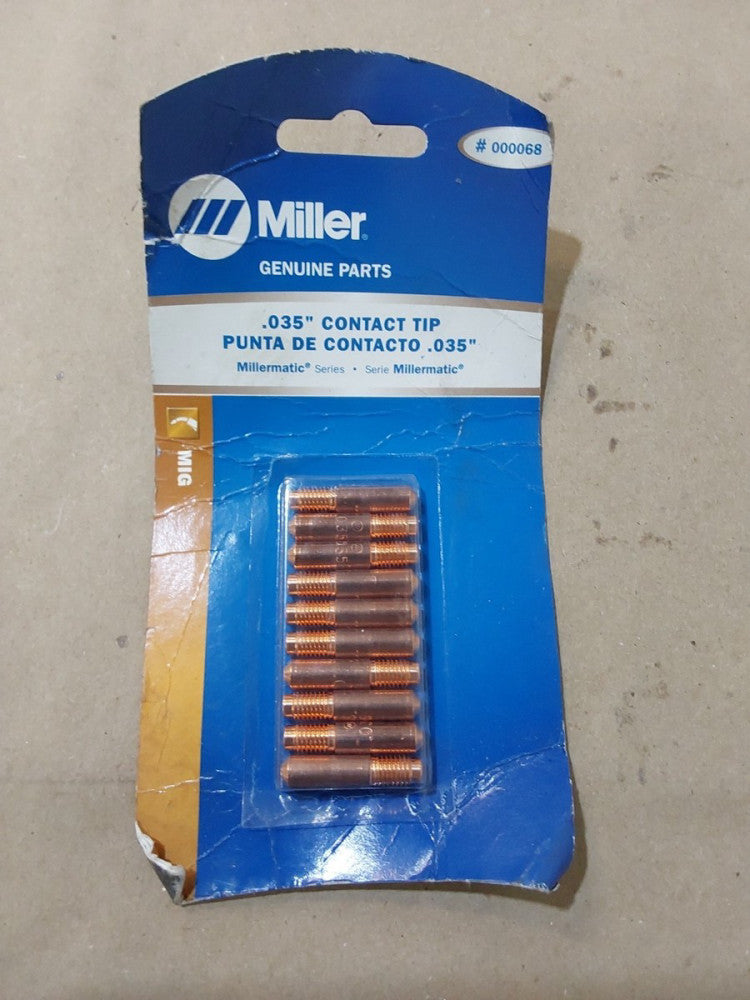 1- 10 Pack Genuine Miller 000068 MIG Welding Gun Protection Contact Tips .035"