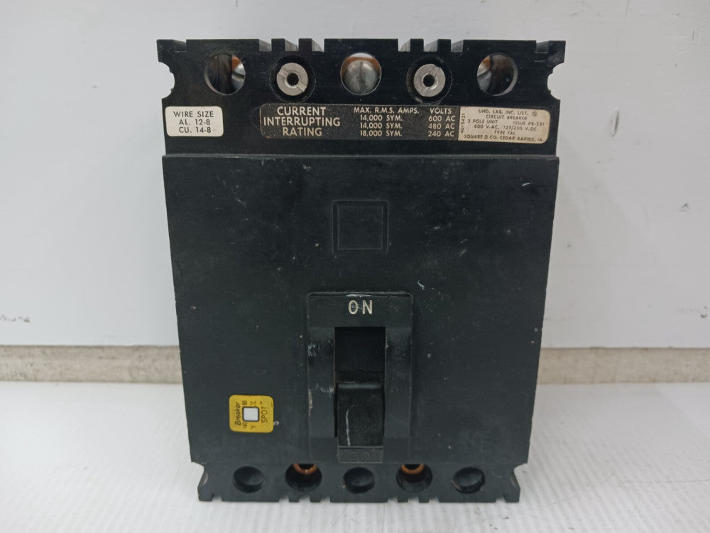 Square D 30 Amp Circuit Breaker 3 Pole 600 VAC 14kA FAP-36030