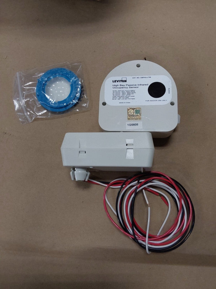 Leviton OSFHU-LTW Fixture-Mount PIR High Bay 360° Occupancy Sensor 120/277/347V
