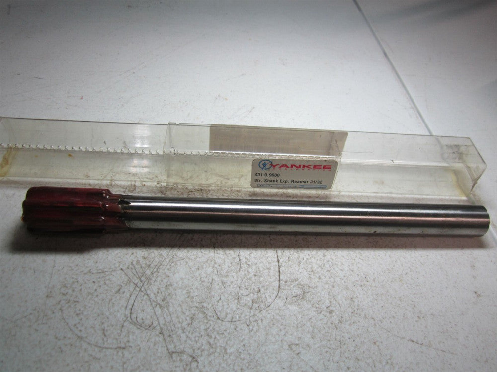 Yankee (431) 0.9688 31/32 Diam HSS 8 Flute Straight Flute Straight Shank Reamer