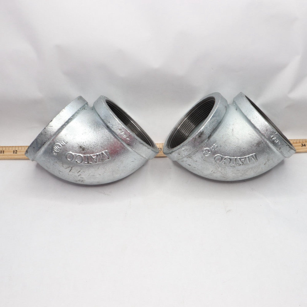 Matco Elbow Fittings Galvanized Malleable Iron 90-Degree 4"