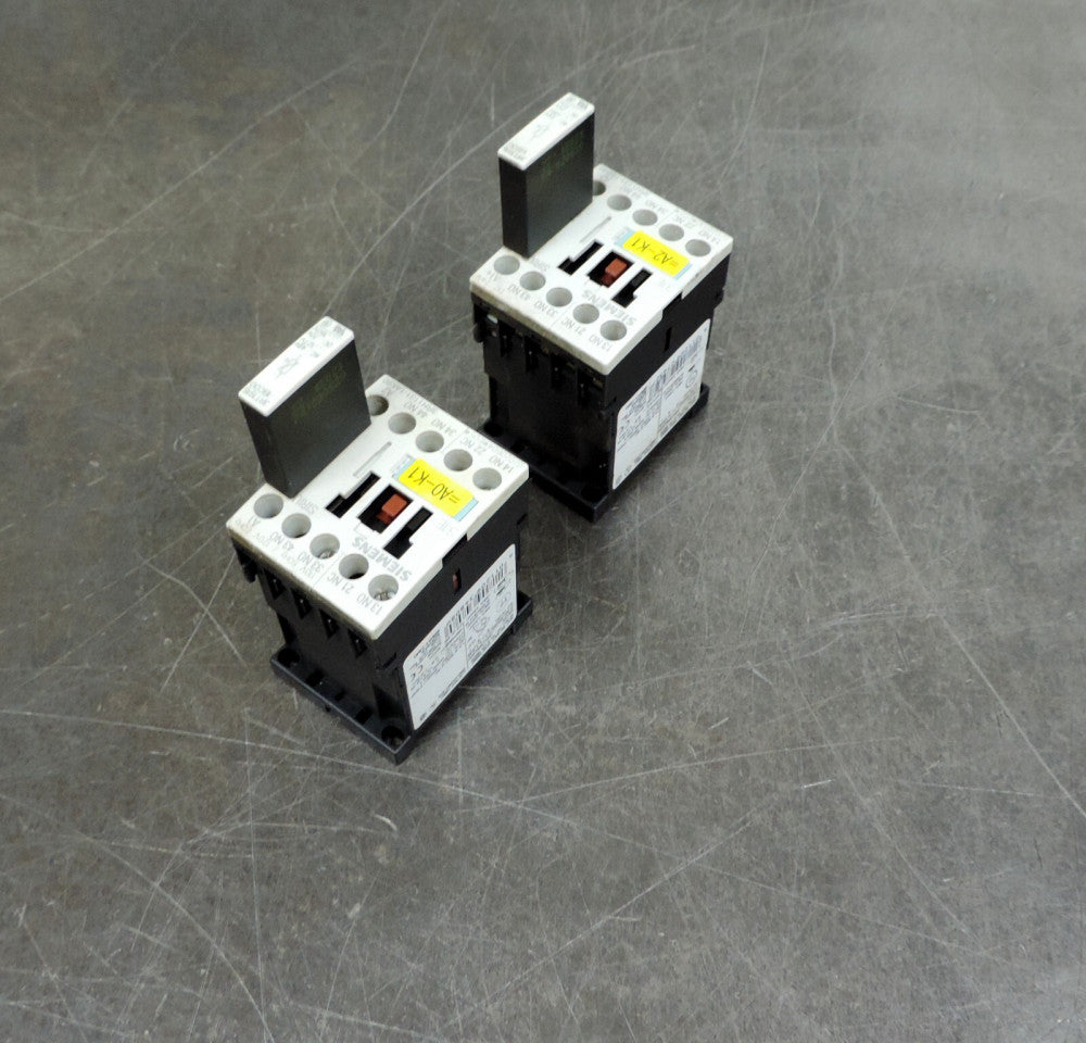Siemens 3RH1131-1BB40 Contactor w/ Surge Suppressor 3RT1916-1BB00 Lot of Two (2)
