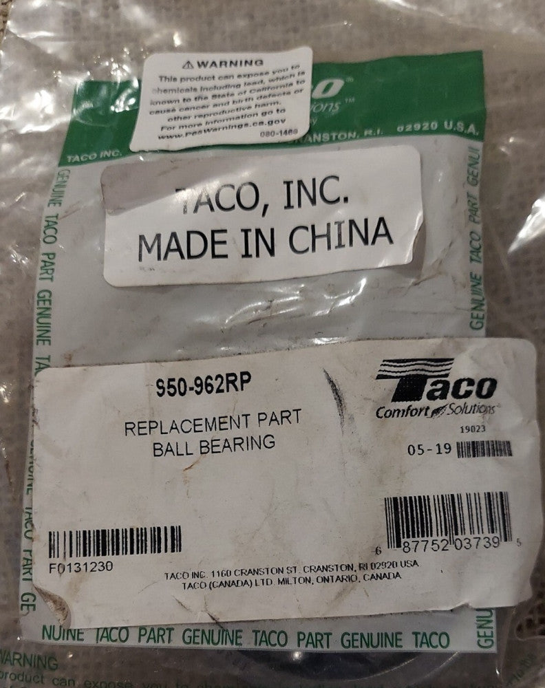 GENUINE Taco Replacement Part Ball Bearing  950-962RP