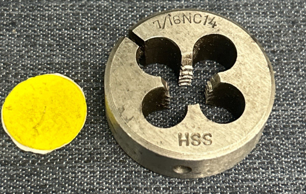 UNBRANDED HSS  ADJUSTABLE ROUND SPLIT DIE  7/16-14 NC
