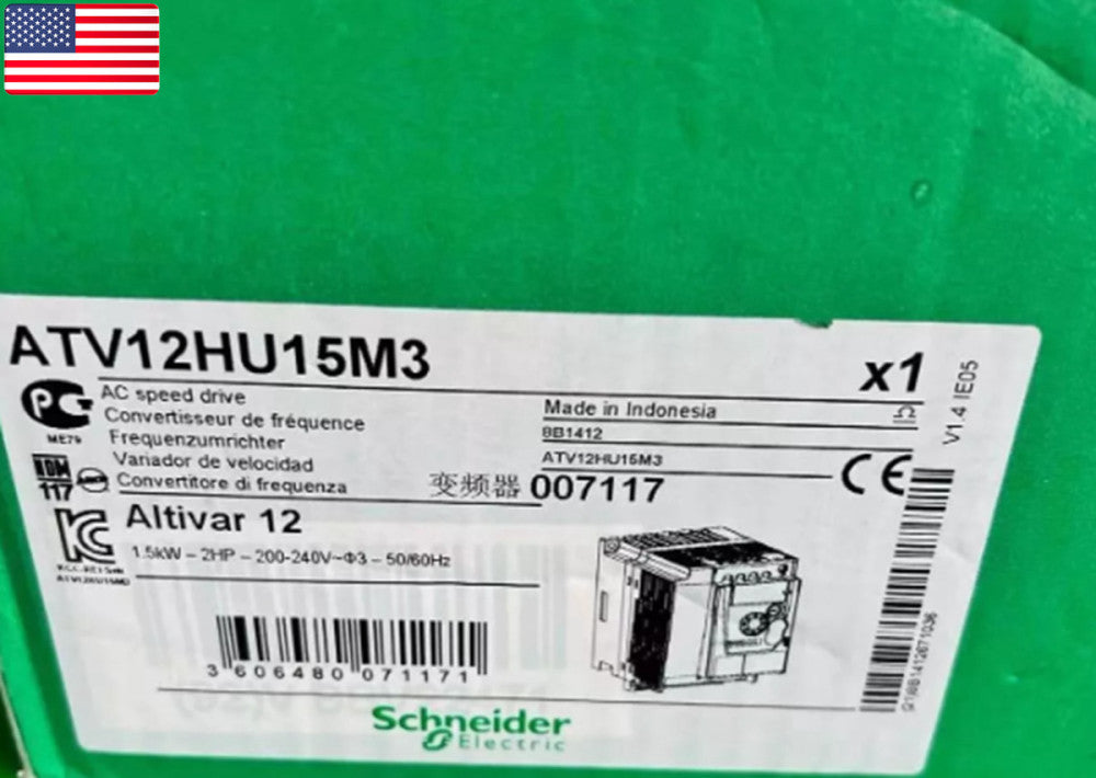 One Brand New Schneider Inverter ATV12HU15M3 - US Stock