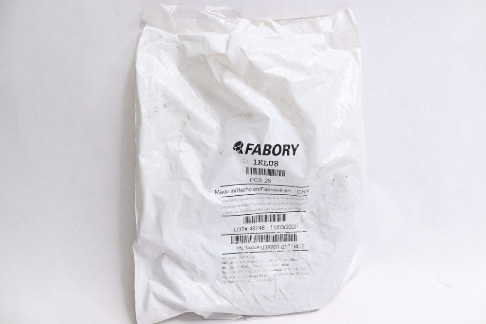 (25-Pk) Fabory Buna N O-Ring Black Round Medium Hard 0.21" U38801.018.0412