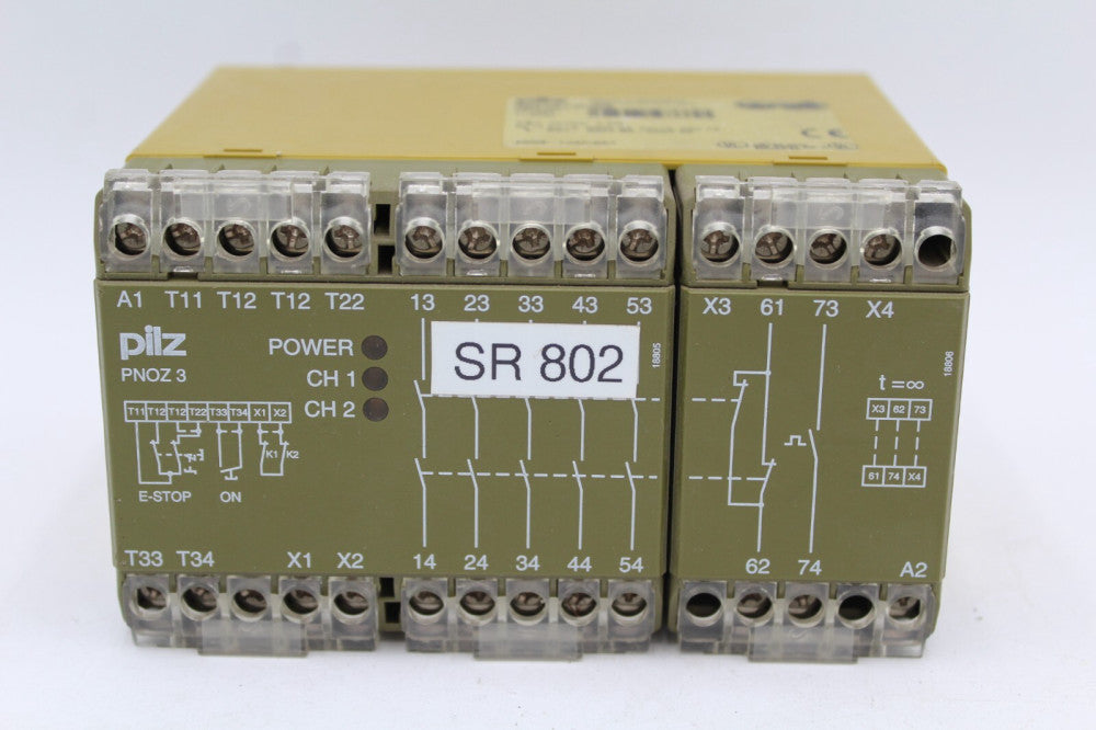 PILZ 474894 SAFETY RELAY PNOZ 3  PNOZ 3 24 V DC 5S10