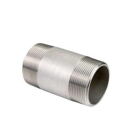 Zoro Select T4bnl27 Nipple,150 Psi,Ss,7 1/2