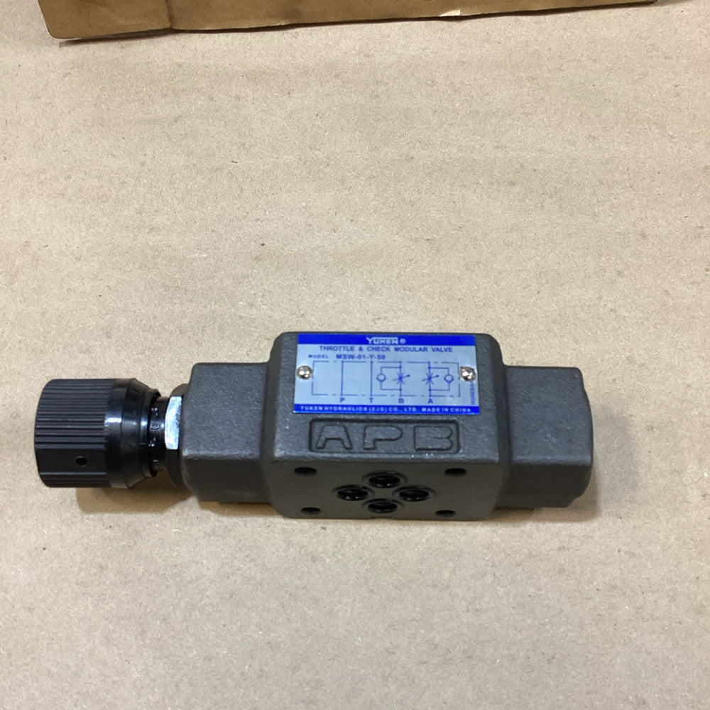 YUKEN MSW-01-Y-50 THROTTLE & CHECK MODULAR VALVE L-DSG-01-3C4-D24 ...