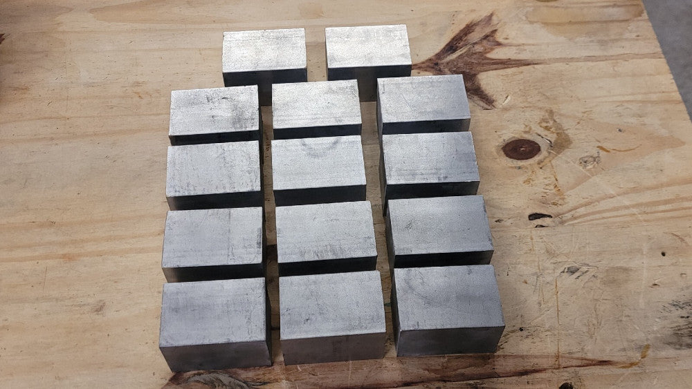 Lot Of 14 Stainles Steel Stock Pieces 1.5 X 1.5 X 2.25"