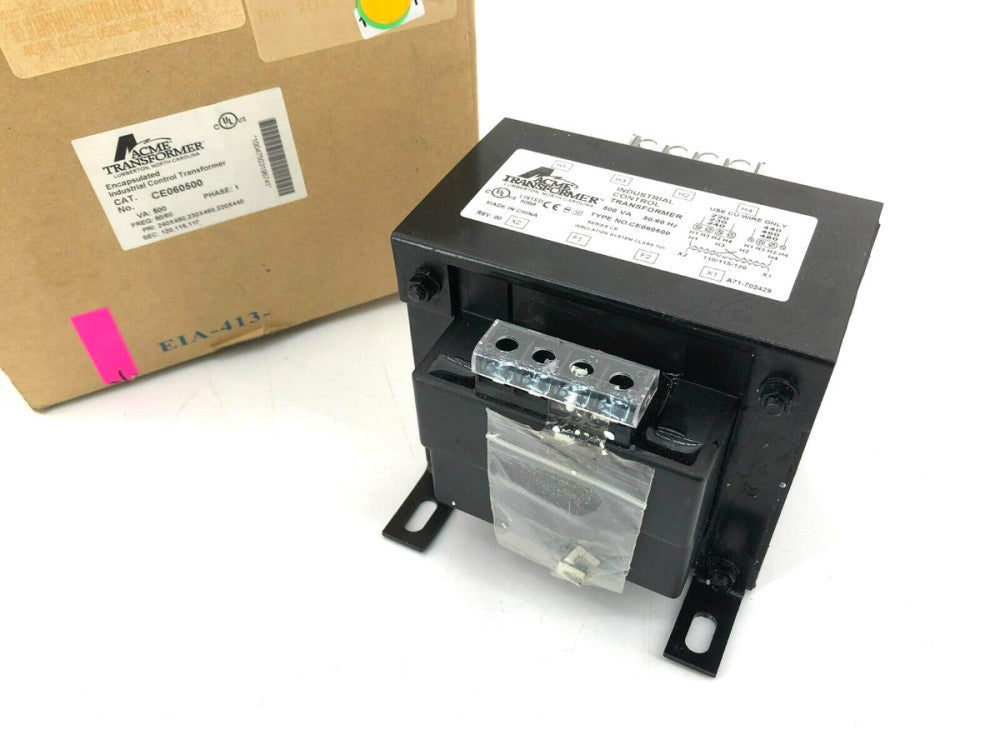 New Acme CE060500 Transformer, 500V A, 50/60Hz, 220/440 Primary Volts, 1-Phase