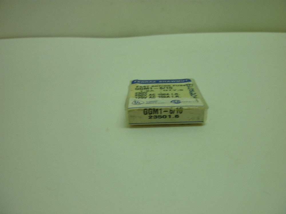 FERRAZ SHAWMUT GGM1-6/10 FAST-ACTING FUSE 1-6/10A 250 V 1-(BOX OF 5) NEW IN BOX