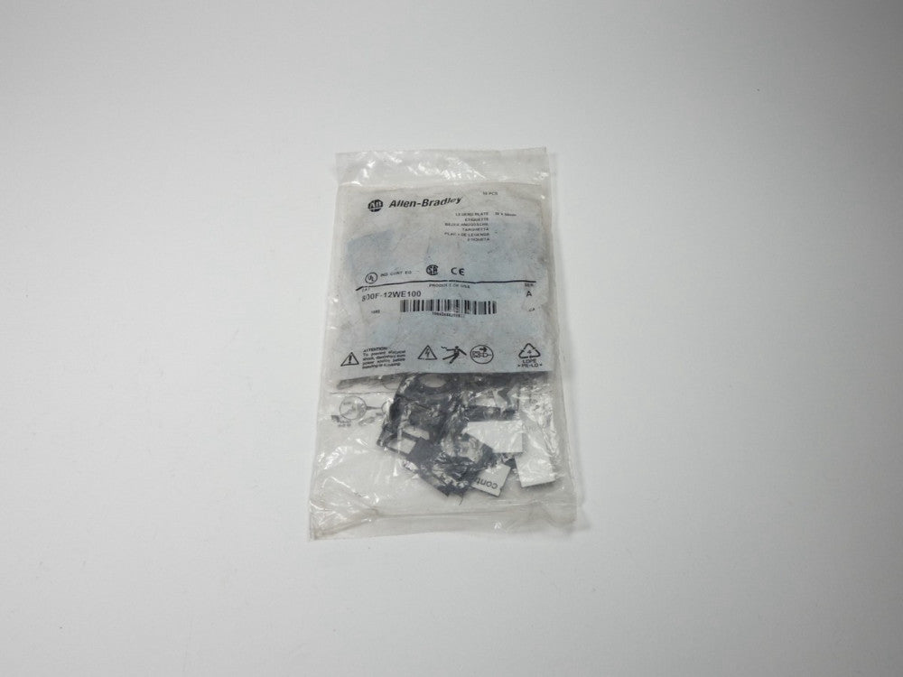 *Lot of 10* Allen-Bradley 800F-12WE100 Legend Plate Frame Ser.A 30 x 50MM - N...