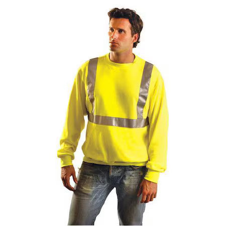 Occunomix Lux-Swtl-Y4x Sweatshirt, 2, R, Cotton/Polyester, Yellow, 4Xl