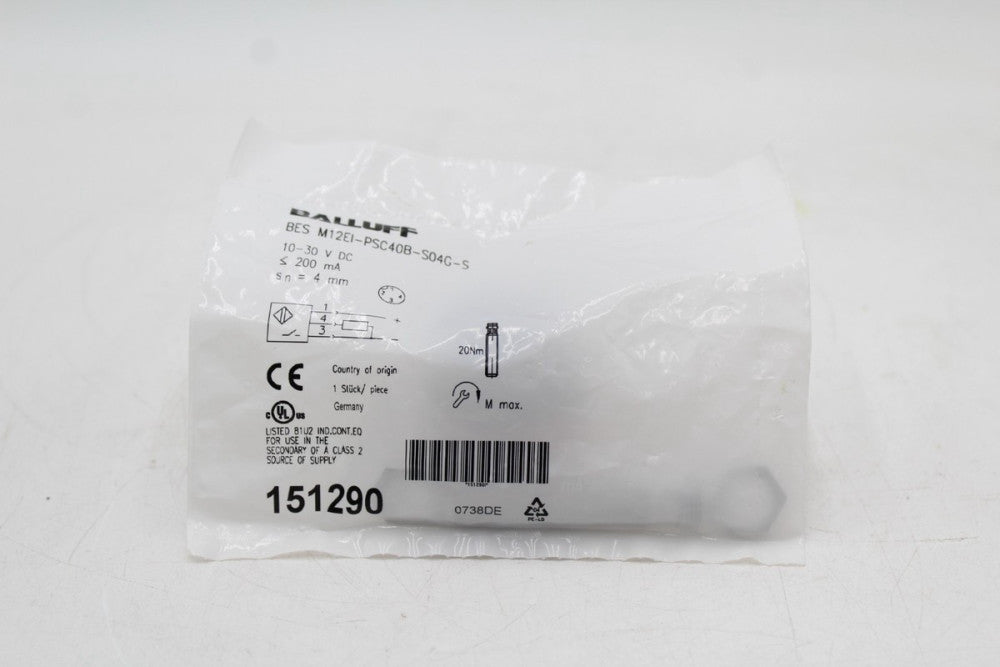 Balluff BES M12EI-PSC40B-S04G-S Inductive Proximity Sensor