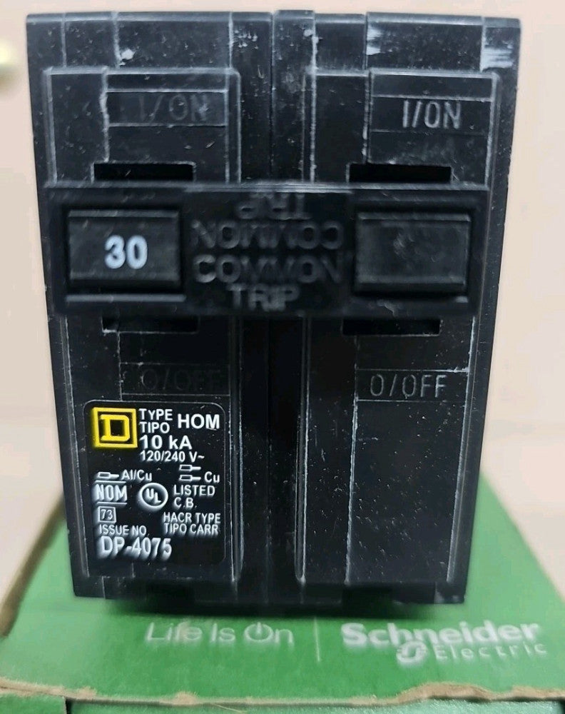 1- New Square D HOM230 30 Amp 2 Pole Circuit Breaker