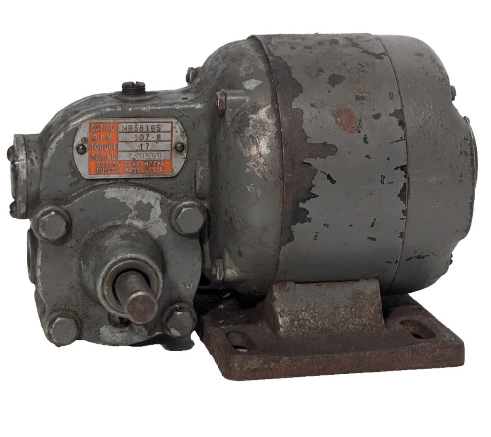 General Electric 5KH23AC39B A-C Motor, Boston MB5816S Ratiomotor, 115V, 1/20HP