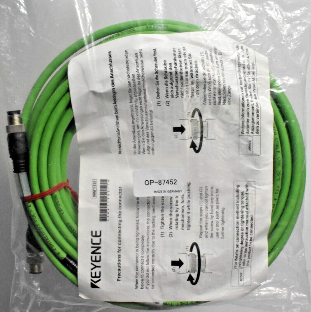 Keyence OP-87452 Vision Sensor IV Series Camera Monitor Cable (10 m)