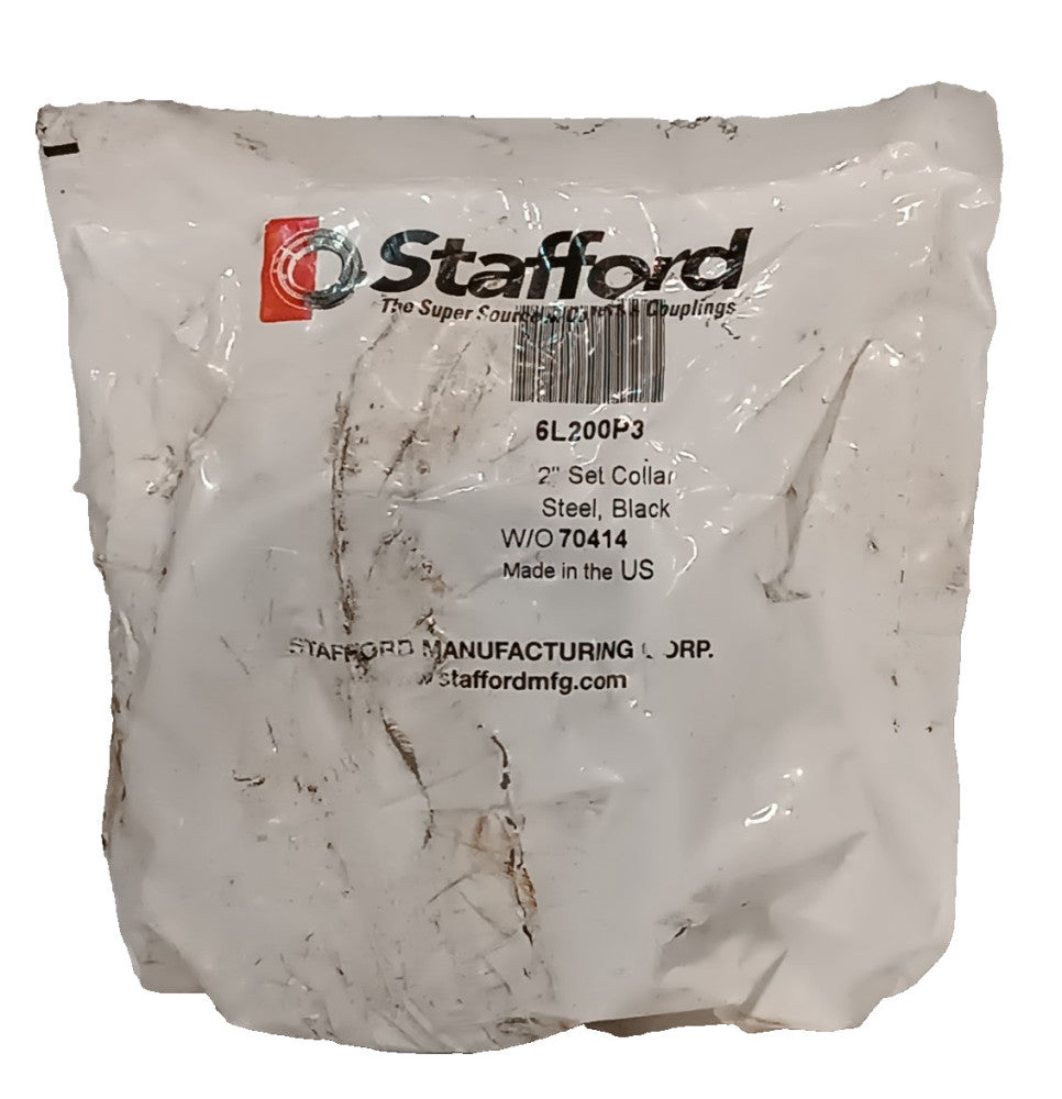 Stafford Mfg. Corp. 6L200P3 2" black steel set screw collar w/o 70414 Made in US