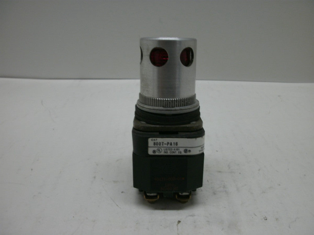 ALLEN BRADLEY 800T-PA16R SER T PUSH BUTTON ILLUM RED 30MM MOM W/FINGER GUARD