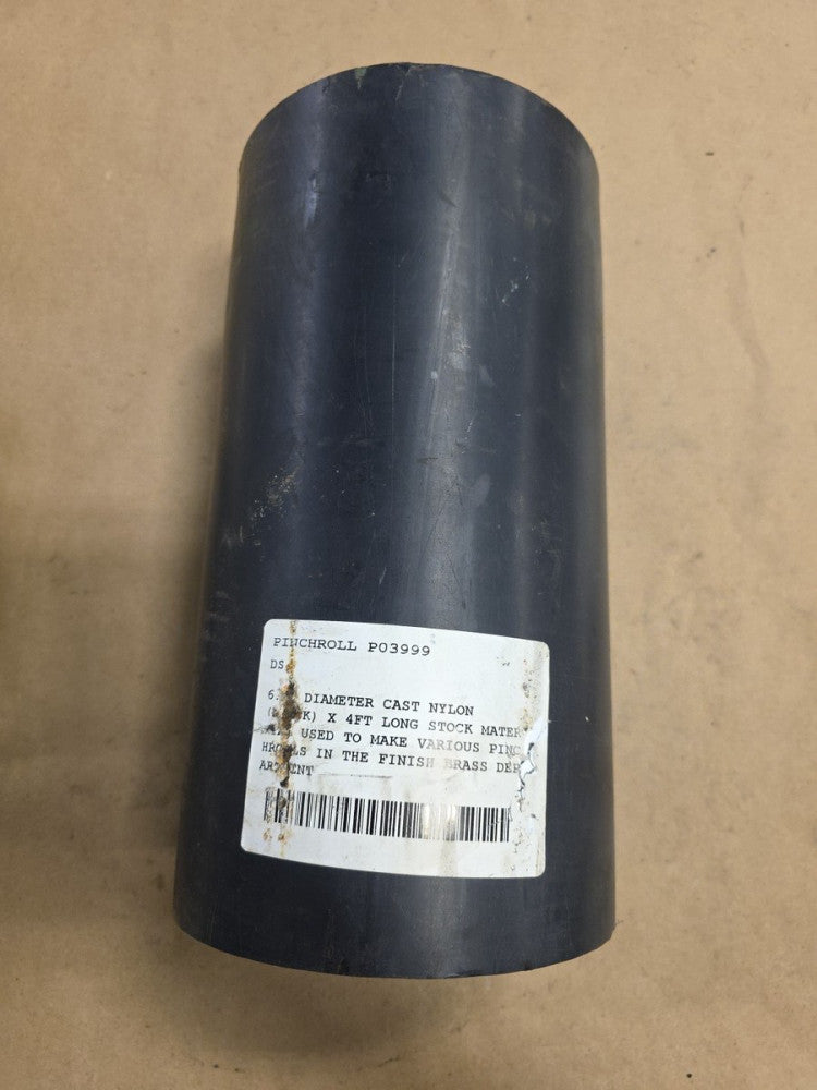 6.500 (6 -1/2 inch) x 12 inches, Cast Nylon Round Rod