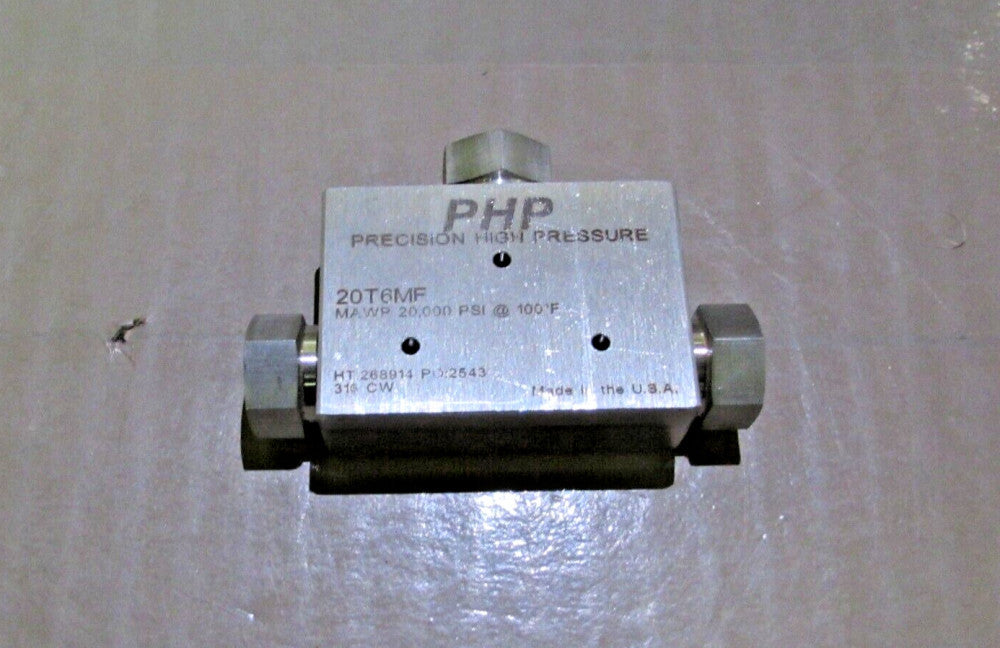 PHP, 20T6MF, 316SS TEE FITTING, 15K PSI, N/NIB! MAKE OFFER!