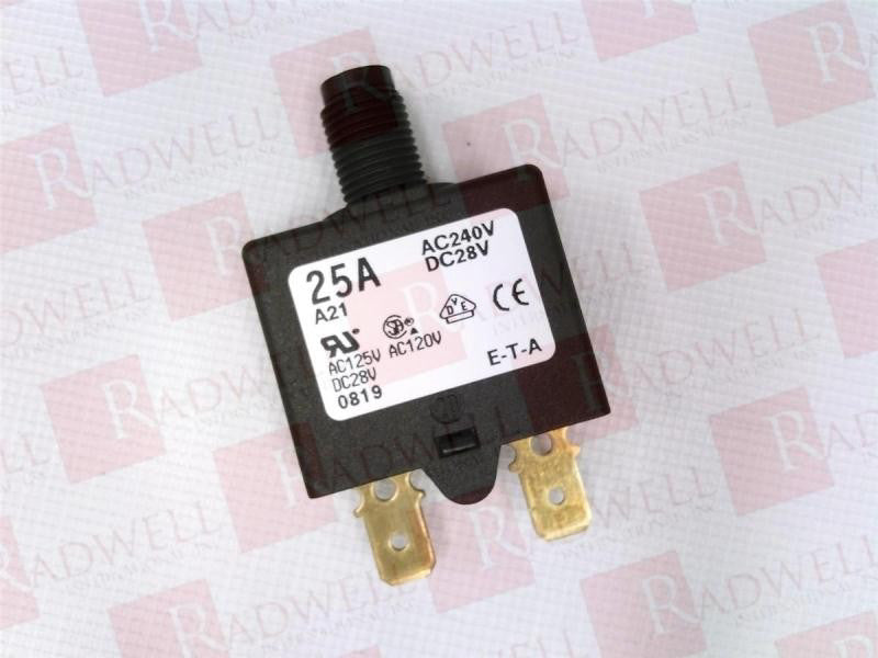 E-T-A CIRCUIT BREAKERS 1658-A21-00-P10-25A / 1658A2100P1025A (NEW IN BOX)
