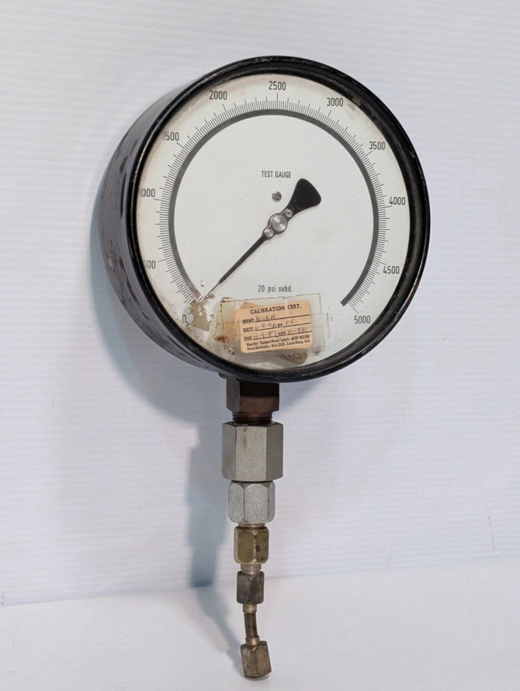WIKA Test Gauge, 6" Dial Face, 0-3000psi Gauge, 1/2"npt, 20psi Dial Increments