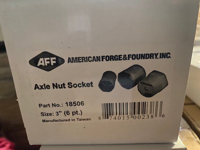 AFF 3" 6 Point Wheel Bearing Locknut Socket, 3/4" Drive, 18506 (NEW)
