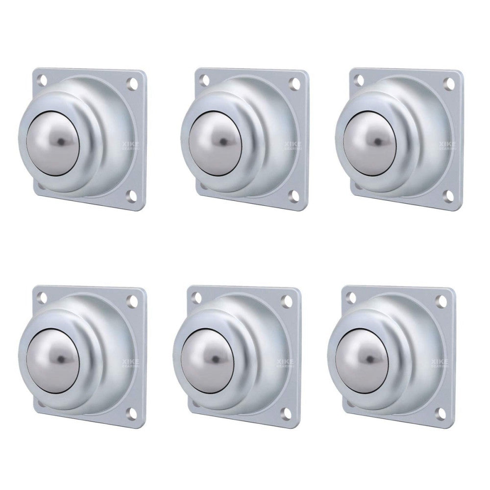 XiKe 6 Pack 1-1/2" Roller Ball Transfer Bearings, Hard Chrome Steel Ball... 