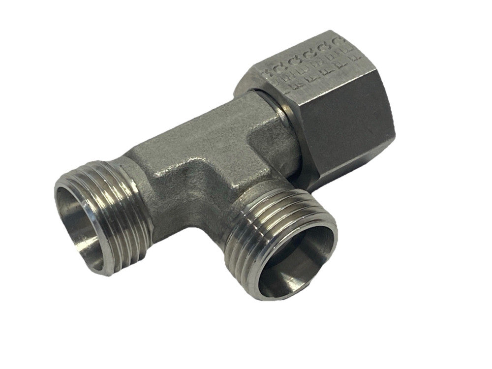 Brennan Industries D6602-L12-L12-L12-SS-X Tee Without Nuts M18x1.5
