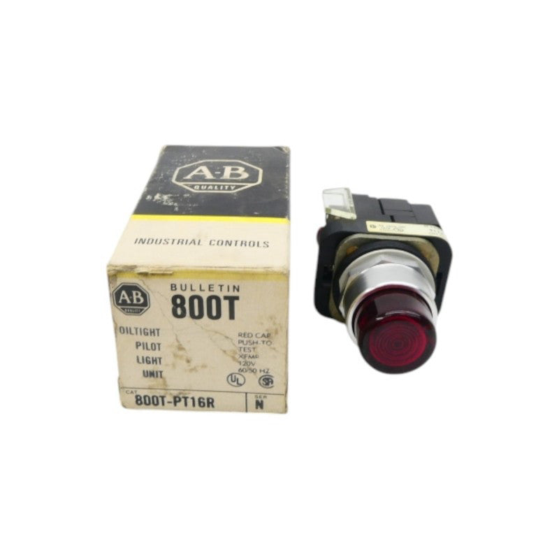 ALLEN BRADLEY 800T-PT16R SER. N 120V (BK/YL) NSMP