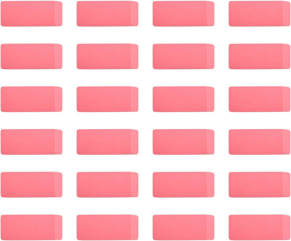 Rectangular Eraser, 24 Count, Pink