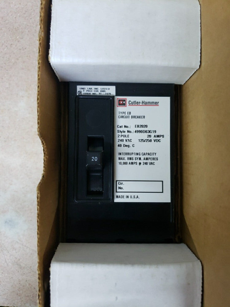 Westinghouse EB2020 Circuit Breaker NEW OLD STOCK