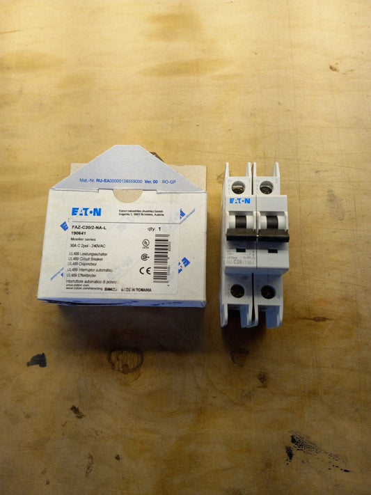 (NEW) EATON FAZ-C30/2 CIRCUIT BREAKER