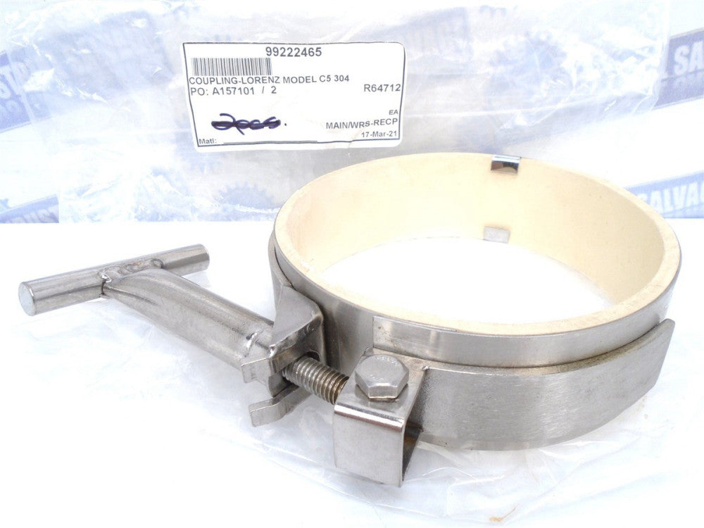 LORENZ - 99222465 - COUPLING C5 525S 304SS NITRILE GASKET 5.25" x 1.75" (NEW)