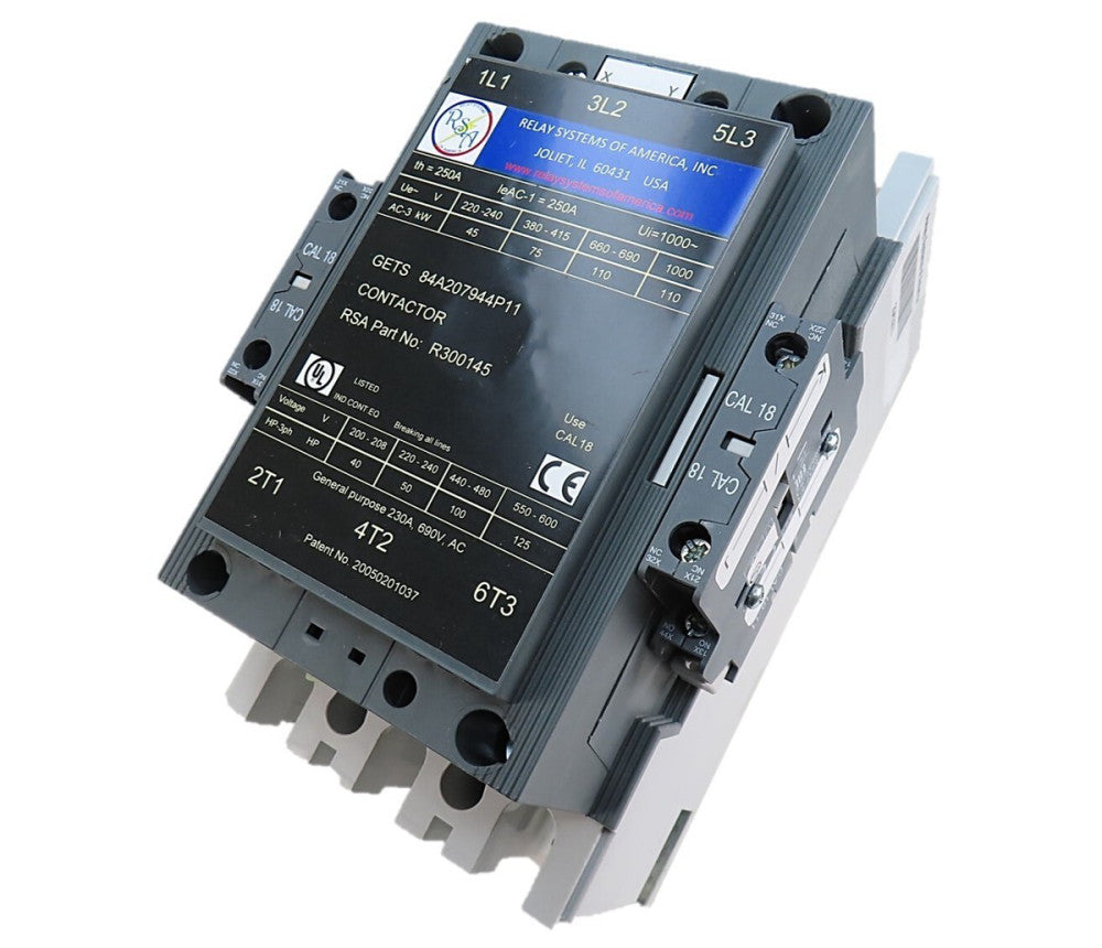 Relay Systems of America R300145 RSA Upgrade Contactor GETS 84D702766P1 230A NIB