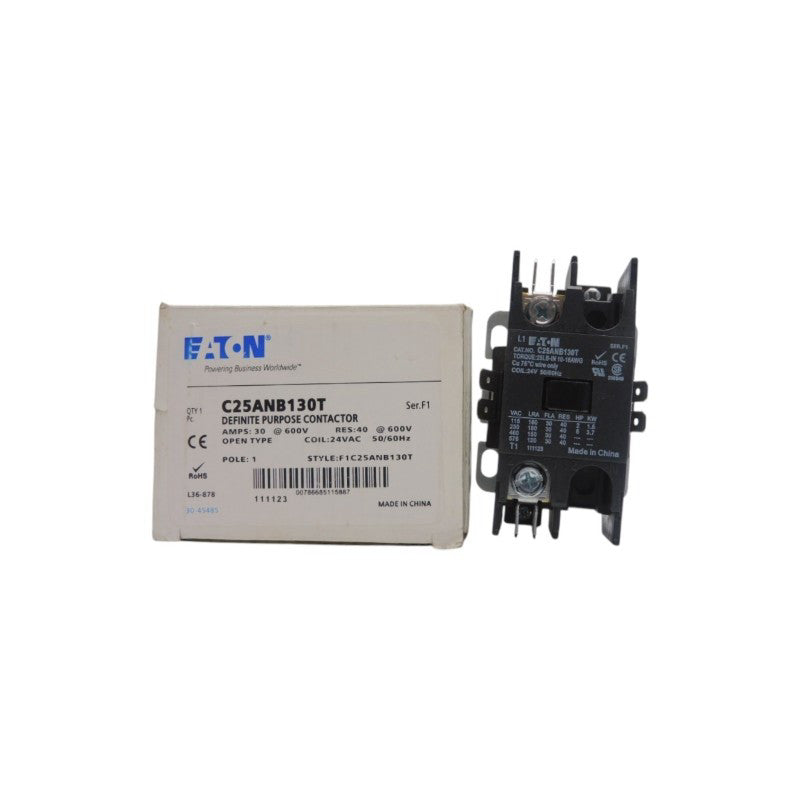 EATON C25ANB130T SER. F1 24VAC 30A NSMP