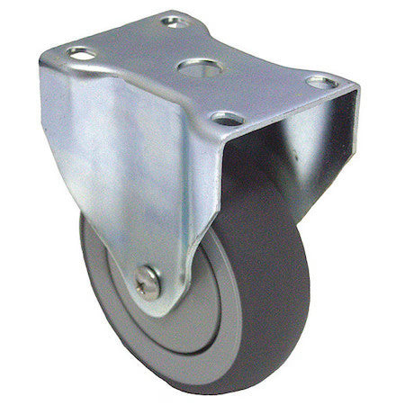 Zoro Select P12rx-Prp060k-12 Plate Caster,325 Lb. Load,Gray Wheel