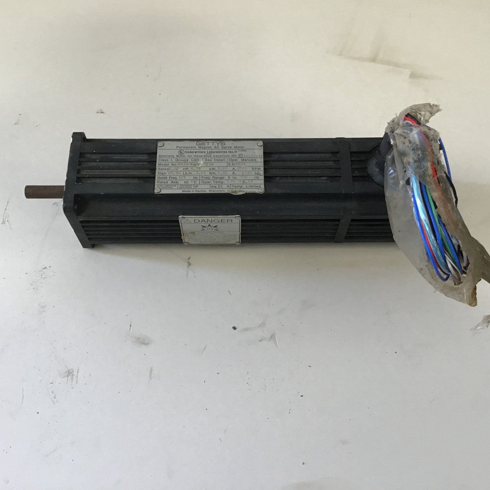 Gettys M433-F-AN0-7208 Permanent Magnet AC Servo Motor 1/2" Shaft Rated 1.02 ...